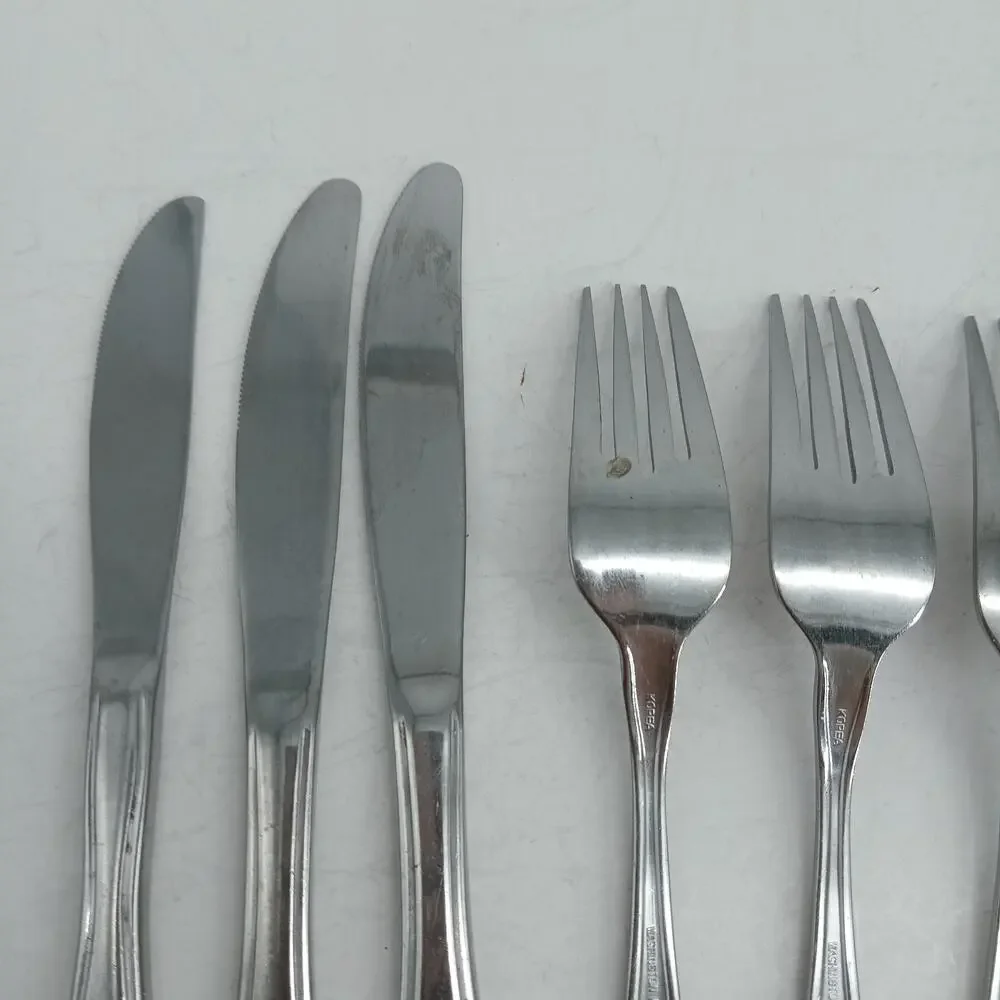 10X Fks Bk Washington Forge SPRING MEADOW Stainless Flatware Table Forks Knives
